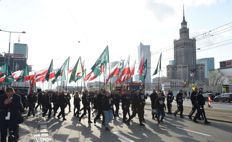 Rocznicowy marsz ONR i kontrdemonstracja Obywateli RP