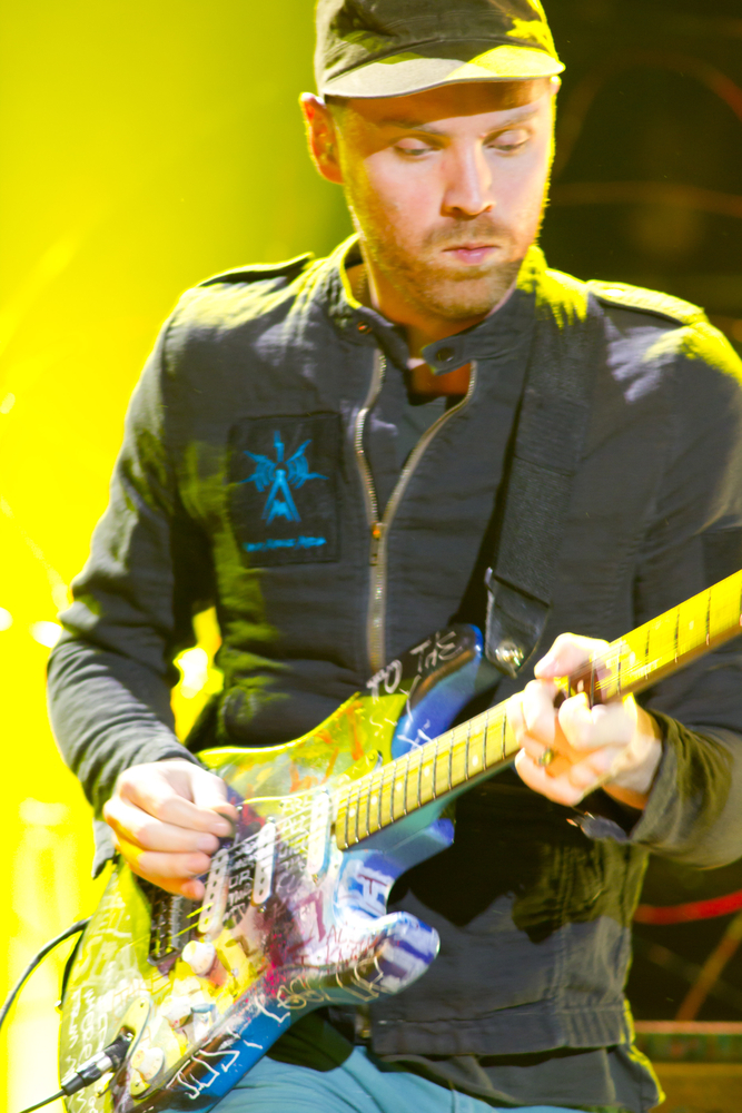 Coldplay podczas koncertu w hali O2 Arena w Londynie – 9 grudnia 2011