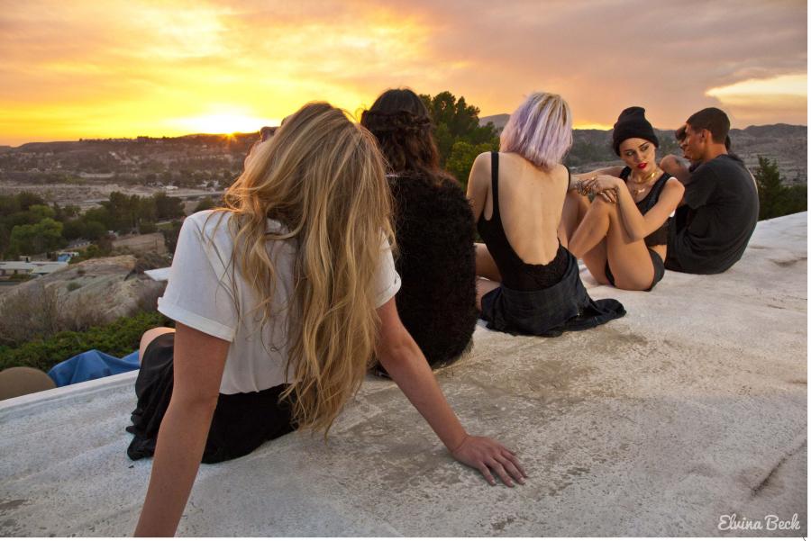 Miley Cyrus na planie klipu do "We Can't Stop"