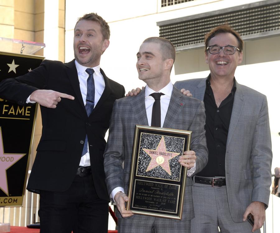 Daniel Radcliffe, Chris Hardwick i Chris Columbus