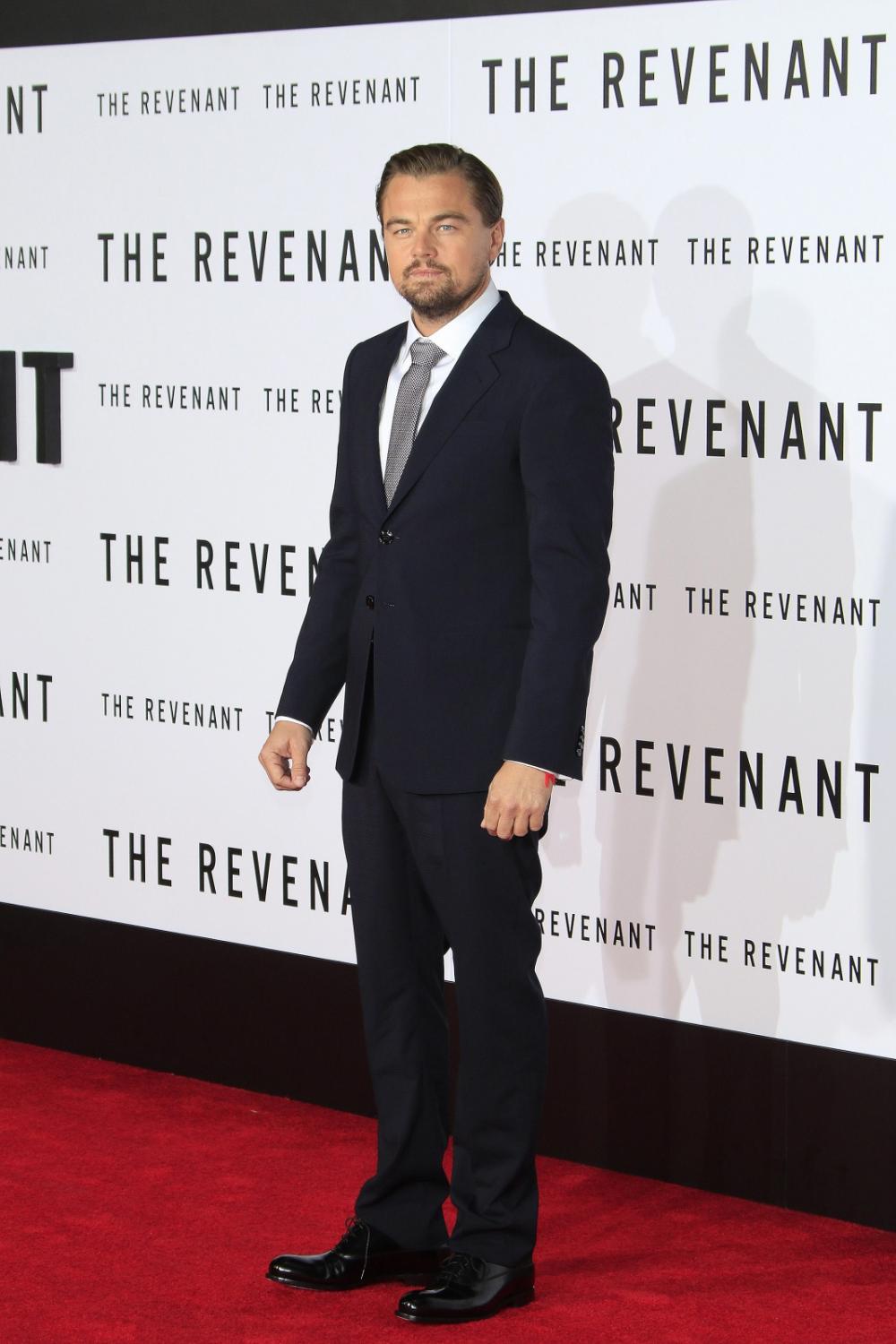 Leonardo DiCaprio na premierze "Zjawy"