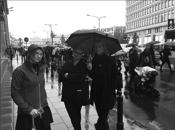 Agnieszka Szulim na "czarnym proteście"