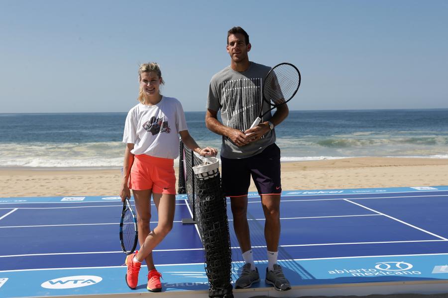 Eugenie Bouchard i Juan Martin del Potro promowali turniej w Meksyku